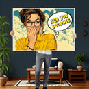 Pop Art Print Bathroom Sign Wall Art Canvas Print — Funny by MyGreatCanvas | Canvas Wall Art Prints | Photo Prints & Wall Decor