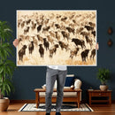 Texas Longhorn Sepia Canvas Wall Art, Western Cattle by MyGreatCanvas | Canvas Wall Art Prints | Photo Prints & Wall Decor