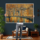 Gustav Klimt Golden Cityscape Wall Art Canvas Print, Framed by MyGreatCanvas | Canvas Wall Art Prints | Photo Prints & Wall Decor