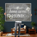 Home Sweet Home Sign Wall Art Canvas Print, Floral Farmhouse by MyGreatCanvas | Canvas Wall Art Prints | Photo Prints & Wall Decor