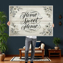 Home Sweet Home Wall Art Canvas Print, Floral Farmhouse by MyGreatCanvas | Canvas Wall Art Prints | Photo Prints & Wall Decor