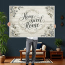 Home Sweet Home Wall Art Canvas Print, Floral Farmhouse by MyGreatCanvas | Canvas Wall Art Prints | Photo Prints & Wall Decor