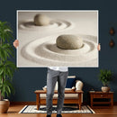 Zen Garden Stone Sand Canvas | Japanese Rock Garden Wall Art by MyGreatCanvas | Canvas Wall Art Prints | Photo Prints & Wall Decor