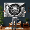 Vintage Propeller Plane Wall Art Canvas Print, Black and by MyGreatCanvas | Canvas Wall Art Prints | Photo Prints & Wall Decor