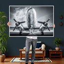 Propeller Plane Wall Art Canvas Print, Black and White by MyGreatCanvas | Canvas Wall Art Prints | Photo Prints & Wall Decor