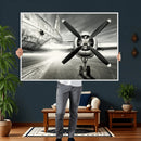 Vintage Airplane Wall Art Canvas Print, Black and White by MyGreatCanvas | Canvas Wall Art Prints | Photo Prints & Wall Decor
