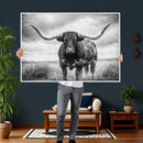 Texas Longhorn Canvas Wall Art Western Bull Desert Moody by MyGreatCanvas | Canvas Wall Art Prints | Photo Prints & Wall Decor