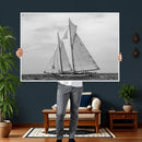 Vintage Sailboat Wall Art Canvas Print, Black and White by MyGreatCanvas | Canvas Wall Art Prints | Photo Prints & Wall Decor