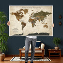 Custom Push Pin World Map Wall Art Canvas Print – by MyGreatCanvas | Canvas Wall Art Prints | Photo Prints & Wall Decor