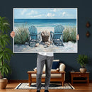 Beach Canvas Wall Art Coastal Adirondack Chairs Ocean by MyGreatCanvas | Canvas Wall Art Prints | Photo Prints & Wall Decor