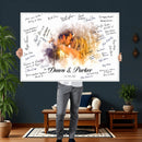 Wedding Guest Book Alternative Wall Art Canvas Print, Personalized Wedding Signature Poster, Custom Couple Photo Guestbook Canvas, Bridal Shower Reception Decor by MyGreatCanvas | Canvas Wall Art Prints | Photo Prints & Wall Decor