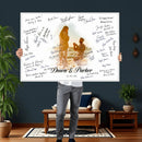 Wedding Guest Book Alternative Wall Art Canvas Print, Personalized Wedding Signature Poster, Custom Couple Photo Guestbook Canvas, Bridal Shower Reception Decor by MyGreatCanvas | Canvas Wall Art Prints | Photo Prints & Wall Decor