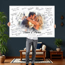 Wedding Guest Book Alternative Wall Art Canvas Print, Personalized Wedding Signature Poster, Custom Couple Photo Guestbook Canvas, Bridal Shower Reception Decor by MyGreatCanvas | Canvas Wall Art Prints | Photo Prints & Wall Decor