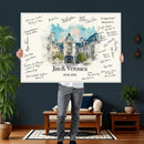 Wedding Guest Book Alternative Wall Art Canvas Print, Personalized Wedding Signature Poster, Custom Couple Photo Guestbook Canvas by MyGreatCanvas | Canvas Wall Art Prints | Photo Prints & Wall Decor