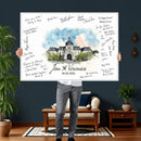 Wedding Guest Book Alternative Wall Art Canvas Print, Personalized Wedding Signature Poster, Custom Couple Photo Guestbook Canvas by MyGreatCanvas | Canvas Wall Art Prints | Photo Prints & Wall Decor