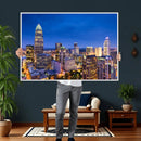 Charlotte Skyline Canvas Wall Art Print – North Carolina Cityscape Photography Print by MyGreatCanvas | Canvas Wall Art Prints | Photo Prints & Wall Decor
