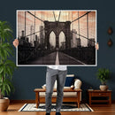 Brooklyn Bridge Canvas Wall Art, New York City Skyline Photography Print, NYC Landmark Urban Decor Artwork by MyGreatCanvas | Canvas Wall Art Prints | Photo Prints & Wall Decor