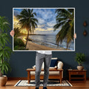 Mar Chiquita Beach Puerto Rico Canvas Wall Art, Manati Caribbean Coastal Photography Print, Tropical Ocean Sunset Decor by MyGreatCanvas | Canvas Wall Art Prints | Photo Prints & Wall Decor