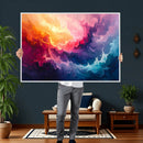 Colorful Abstract Canvas Wall Art Print, Vibrant Popup Color Art Print