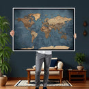 World Map Canvas Wall Art Canvas Print by MyGreatCanvas | Canvas Wall Art Prints | Photo Prints & Wall Decor