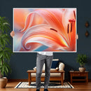 Peach Lily Canvas Wall Art, Coral Pink Flower Macro Photo Print, Botanical Bedroom Decor, Soft Floral Photography, Living Room Wall Art by MyGreatCanvas | Canvas Wall Art Prints | Photo Prints & Wall Decor