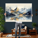 Lake Abstract Mountain Wall Art Canvas Print