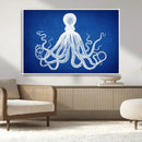Large 3-Panel Blue Octopus Canvas Wall Art | Coastal Marine by MyGreatCanvas | Canvas Wall Art Prints | Photo Prints & Wall Decor