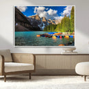 Moraine Lake 3-Panel Wall Art, Majestic Mountain and Lake by MyGreatCanvas | Canvas Wall Art Prints | Photo Prints & Wall Decor