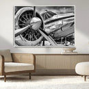 Vintage Antique Airplane Wall Art Canvas Print