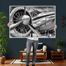 Vintage Antique Airplane Wall Art Canvas Print