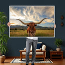 Texas Longhorn Canvas Wall Art – Majestic Triptych Animal by MyGreatCanvas | Canvas Wall Art Prints | Photo Prints & Wall Decor