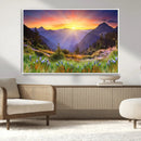 Mountain and Spring Wall Art Canvas Print
