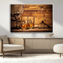 Rustic Whiskey and Barrel Canvas Print by MyGreatCanvas | Canvas Wall Art Prints | Photo Prints & Wall Decor