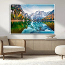 Spectacular autumn view of Braies Lake Wall Art Canvas Print by MyGreatCanvas | Canvas Wall Art Prints | Photo Prints & Wall Decor