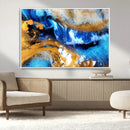 Blue Orange Marble Fluid Effect Canvas Wall Art Print by MyGreatCanvas | Canvas Wall Art Prints | Photo Prints & Wall Decor