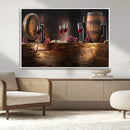 Wine and Barrels Wall Art Canvas Print by MyGreatCanvas | Canvas Wall Art Prints | Photo Prints & Wall Decor