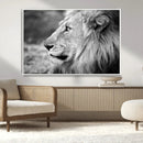 African Lion Wall Art Canvas Print – Majestic Wildlife