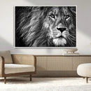 Black and White Lion Canvas Wall Art Print – Wildlife by MyGreatCanvas | Canvas Wall Art Prints | Photo Prints & Wall Decor