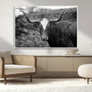 Western Home Wall Art Canvas Print, Framed Texas Longhorn by MyGreatCanvas | Canvas Wall Art Prints | Photo Prints & Wall Decor