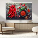 Red Chili Peppers Wall Art Kitchen Artwork Canvas Print by MyGreatCanvas | Canvas Wall Art Prints | Photo Prints & Wall Decor