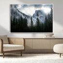 Wall Art Foggy Forest Landscape Canvas Print