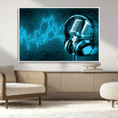 Music and Microphone Wall Art Canvas Print by MyGreatCanvas | Canvas Wall Art Prints | Photo Prints & Wall Decor