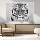 Black and White Tiger Wall Art Animal Canvas Print