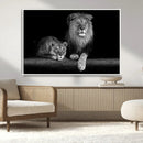 Lion Family Wall Art Canvas Print – Framed Majestic Wildlife by MyGreatCanvas | Canvas Wall Art Prints | Photo Prints & Wall Decor