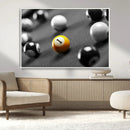 Wall Art Pool Table and Balls Canvas Print by MyGreatCanvas | Canvas Wall Art Prints | Photo Prints & Wall Decor