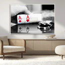 Aces Poker Art Poker Game Wall Art Canvas Print by MyGreatCanvas | Canvas Wall Art Prints | Photo Prints & Wall Decor