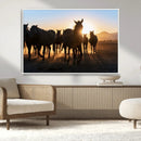 Horse Herd Wall Art Animal Canvas Print