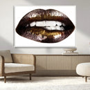 Close Up Lips Wall Art Canvas Print