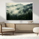 Captivating Misty Forest Wall Art Premium Canvas Print a
