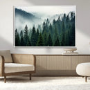 Captivating Misty Forest Wall Art Premium Canvas Print,